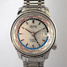 SEIKO WORLD TIME 自動巻腕時計